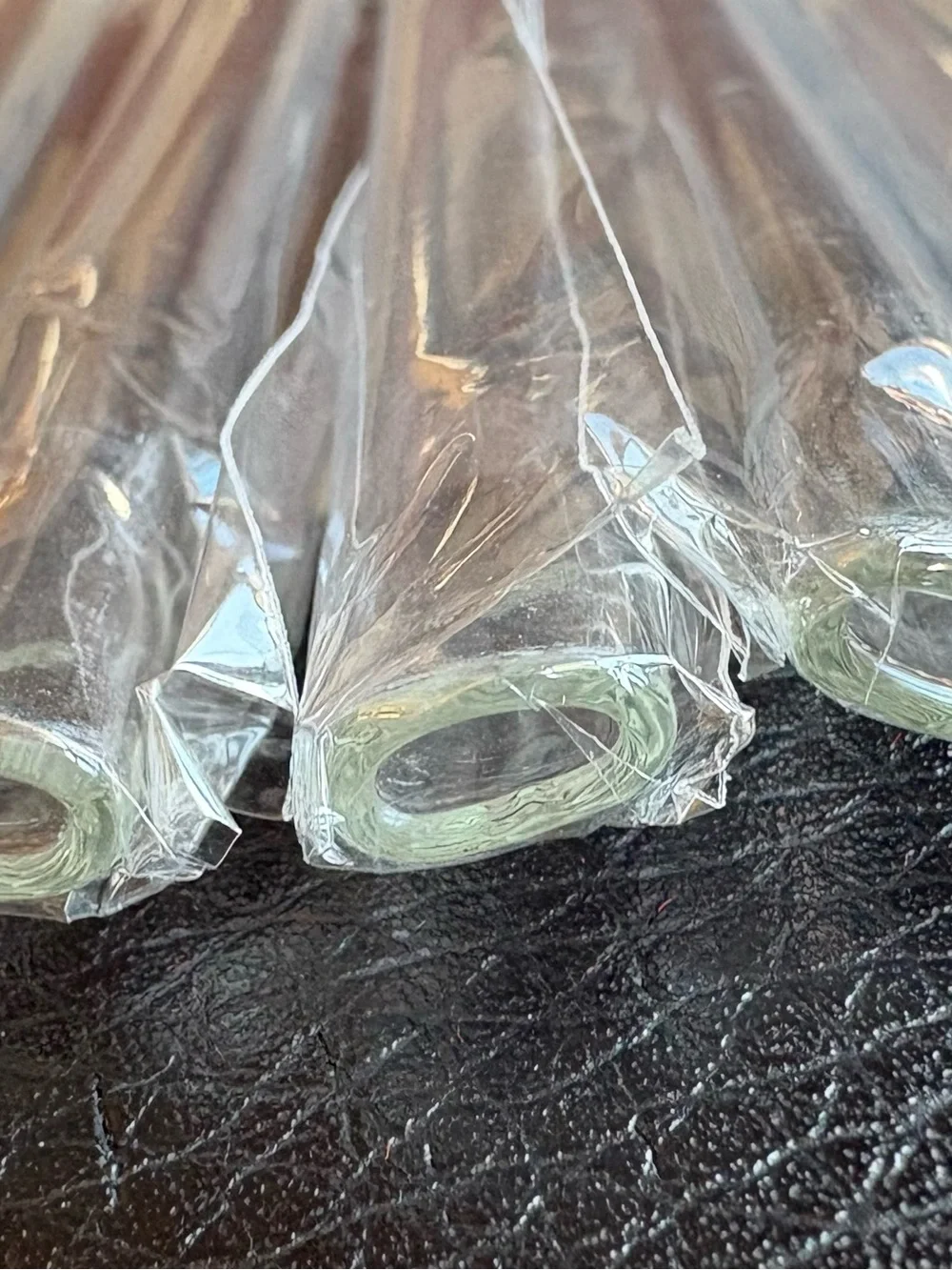 Clear Glass Drinking Straws with Cleaning Brush - Set of 5